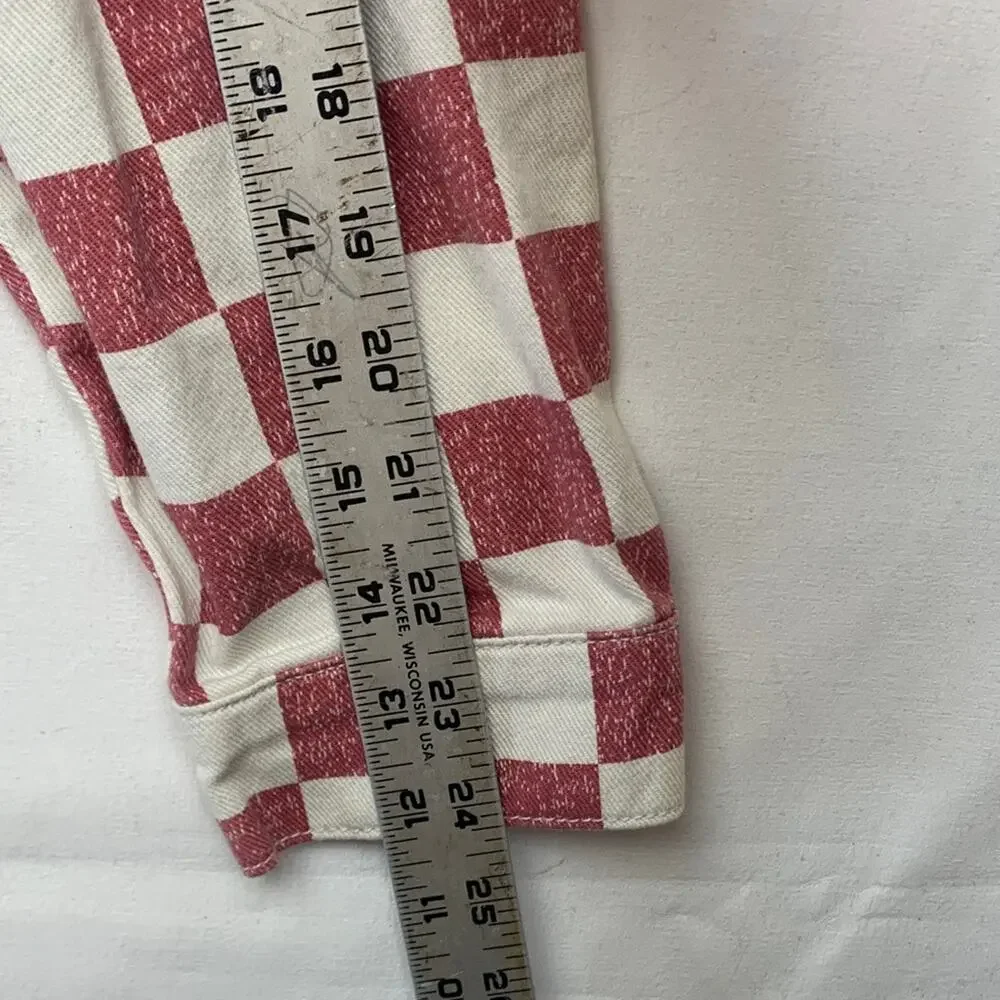 Disney x box lunch 1 1x Lady and the Tramp denim jacket Red Cream Plaid Tony's